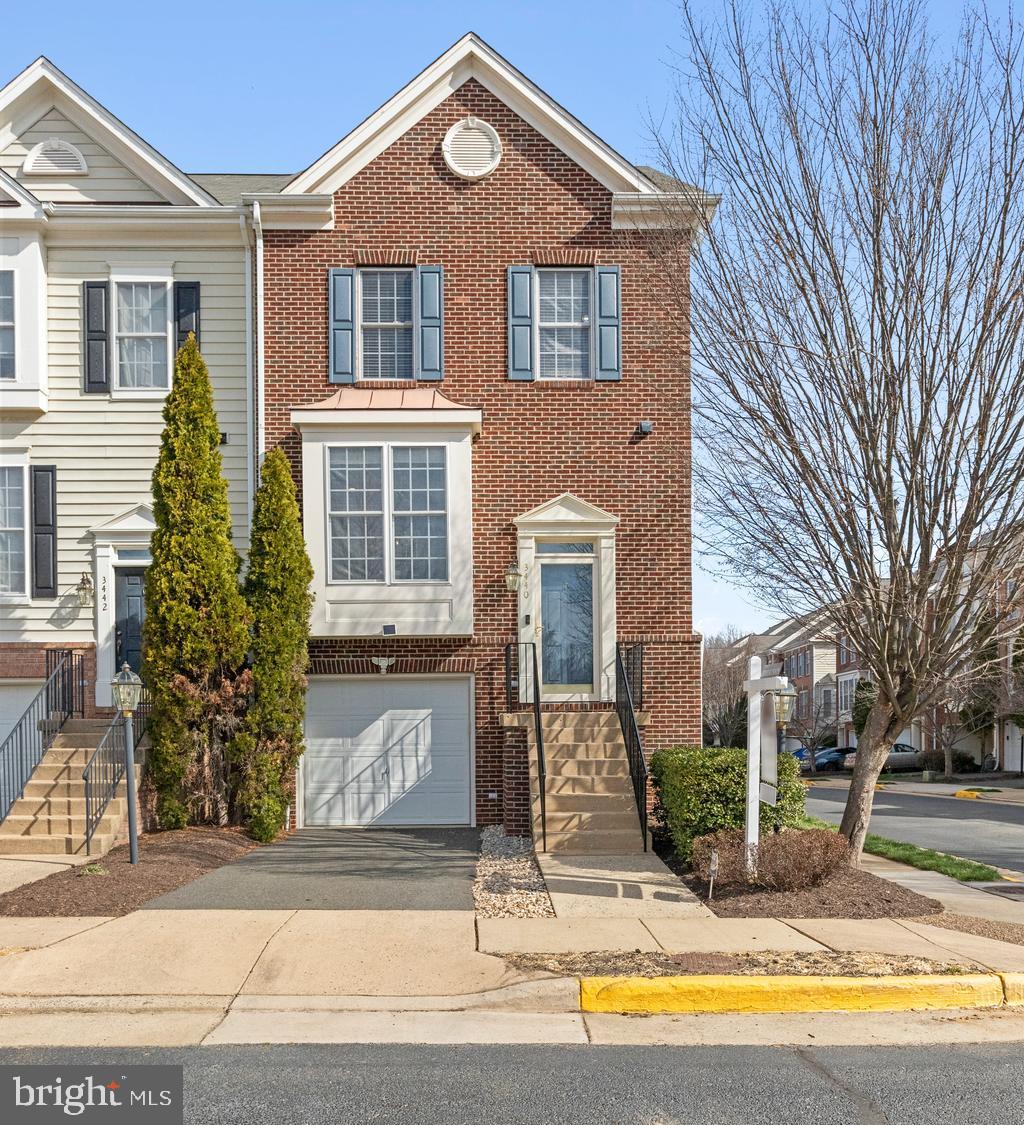 Beautiful, move-in ready end unit 3-level, 3-bed/2FB/2HB townhome on corner lot with one-car garage located just minutes South of the Capital Beltway and Old Town Alexandria. Tucked away in a highly desirable neighborhood, this home's main level features a combination of traditional and modern layouts, with hardwood flooring throughout, hosting a formal living/dining room with half bath, open gourmet kitchen with island and breakfast area walking out to the large deck - perfect for entertaining! The kitchen includes granite countertops with tile-look backsplash, pantry, and quality LG stainless steel appliances: French Door Refrigerator with ice maker (2020), ultra-quiet Dishwasher with QuadWash (2020), Smart Gas Range with ProBake Convection & Air Sous Vide, and Smart Microwave Oven with ExtendaVent (both brand new, just installed for you!) The lower level includes a cozy carpeted recreation room with gas fireplace (which was just inspected for your safety) and walkout to the large patio and fenced-in yard, laundry closet with LG Smart Wi-Fi Enabled All-In-One Washer/Dryer with TurboWash Technology and SideKick Pedestal Washer, half bath and storage room (you'll actually be able to park you car in the garage!) Provisions were just added so you can easily put your flat screen TV above the fireplace. The upper level includes the Master bedroom which has an en suite bath and spacious walk-in closet, a full bath and two additional bedrooms. The Master closet has an access ladder to the attic, which has been updated with flooring to allow additional storage. All bedrooms are carpeted and their closets have been equipped with organizers from Closet America. The Master suite bath includes dual sinks, soaking tub and separate shower. All carpet in this home was replaced in 2020 and just professionally cleaned. Also all the home's hardware has been replaced with brushed nickel, giving it a more modern vibe. All smoke detectors have been replace with new fully functional one