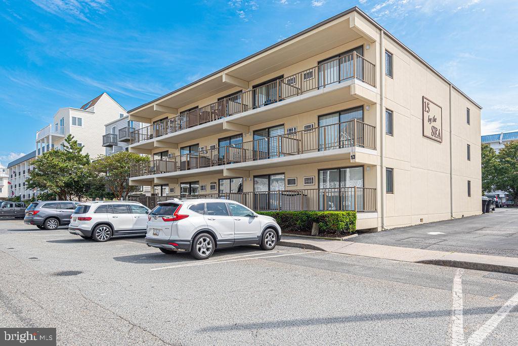 Adorable Oceanside condo just steps to the beach in North Ocean City (144th St).  Convenient 1st floor unit in move in condition.  Features an oversized bedroom w/room for two queen beds, a large balcony and a full size kitchen.  Well maintained masonry building with super low condo fees only $390 per quarter.   This is a great opportunity and a great price for Oceanside as a 2nd home or rental investment.  Just a short stroll to several restaurants.  Easy access from rt. 1 or rt. 54.