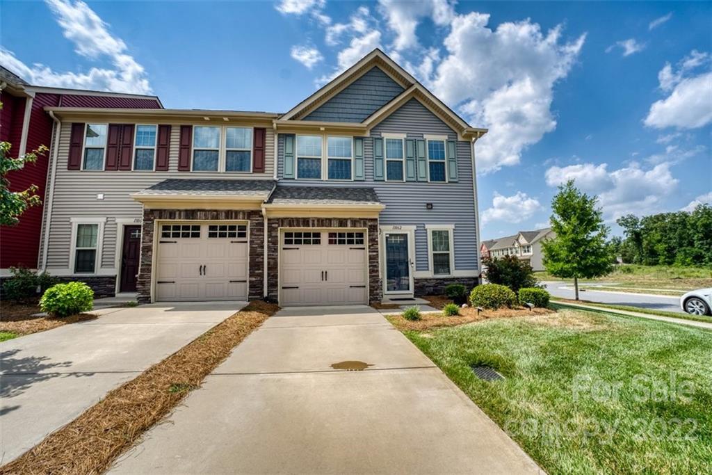 Don't miss this beautiful Move-in ready townhome in the sought after Edison Square. It is an end-unit with plenty of natural light. This freshly painted, 3 bed, 2.5 bath charming townhome awaits for its new owner. It is great combination of location and highly rated Cabarrus County Schools. This modern open floor plan boasts of kitchen with granite counter top, island and stainless steel appliances. Spacious great room and dining area are on the main floor. All bedrooms are located on the second floor. Primary bedroom has trey ceiling and a large walk-in closet. The ensuite bathroom has double vanity, Garden tub and a separate walk-in shower. The seller is including the Refrigerator, Washer and Dryer. Very conveniently located in close proximity to 85, 485, 77, Concord Mills Mall, Restaurants, Shopping etc. Don't miss the opportunity to own this beautiful single owner townhome.